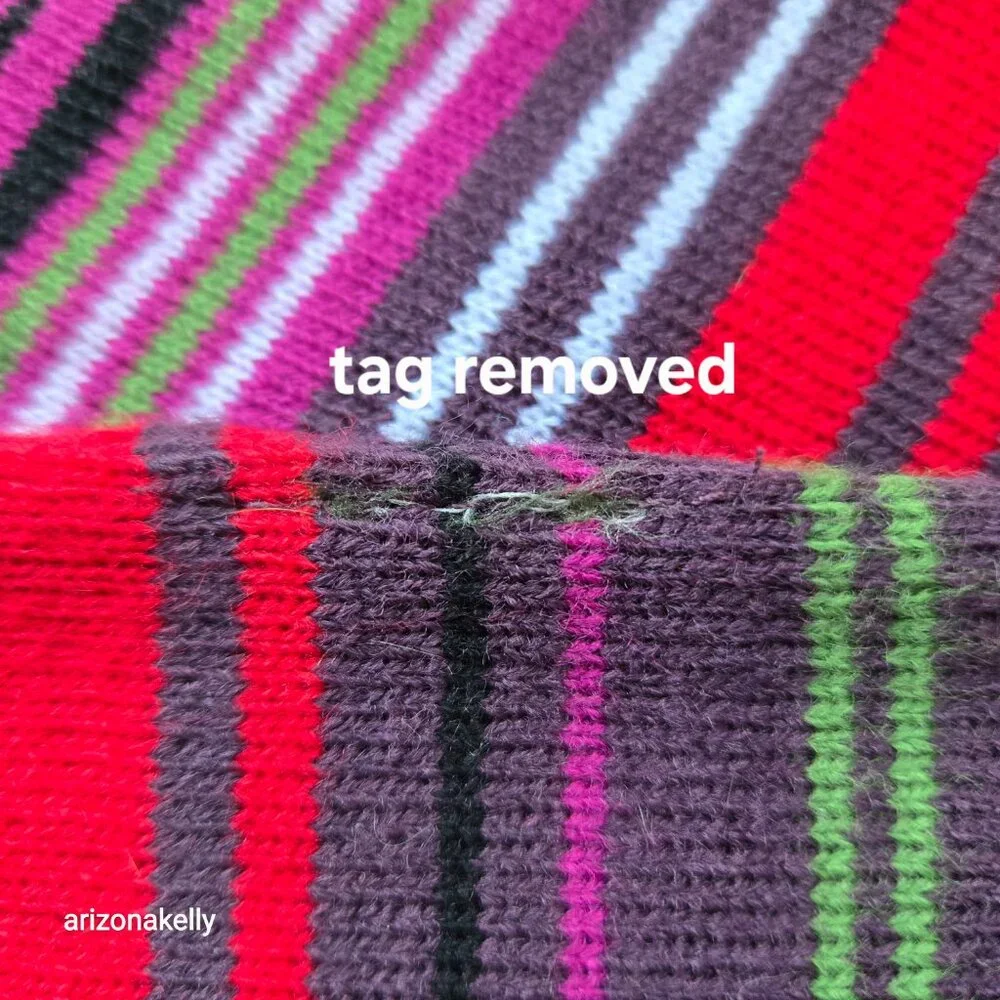 Merino Wool Striped Scarf - Picture 4 of 7